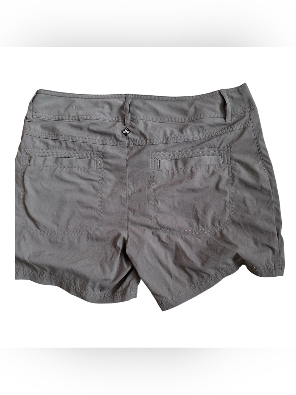 Prana Women's Army Green Athletic Shorts with Back Patch Pockets